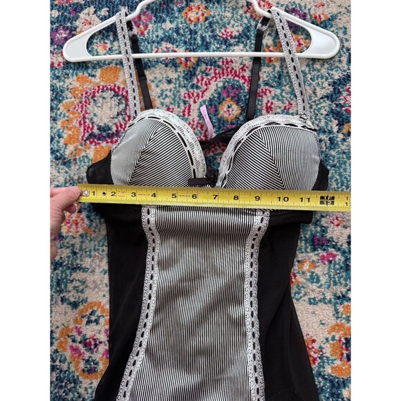 Vtg Y2k Native Intimates 36B‎ Lingerie Dress Black Lace Satin Whimsigoth - Picture 4 of 6